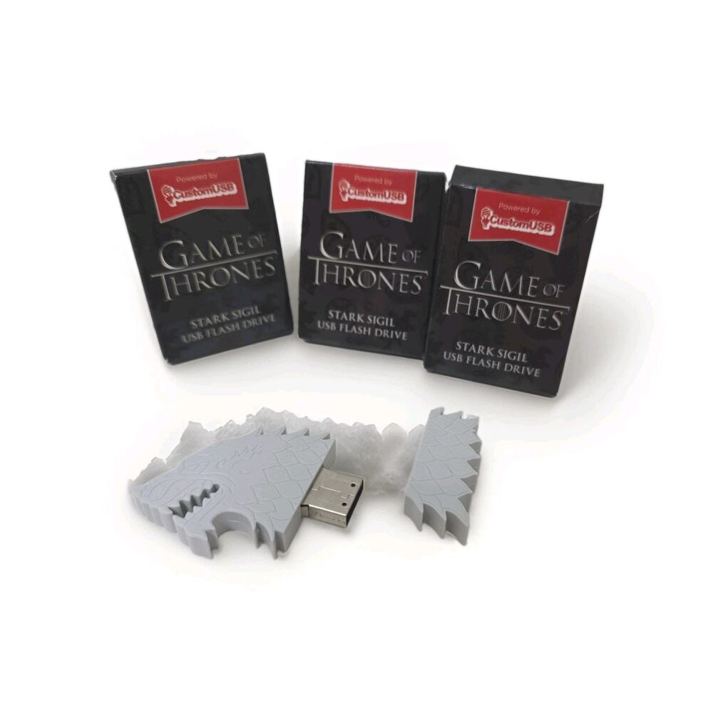 Lot Of 3 Stark Sigil Direwolf USB Drive 4GB Game Of Thrones